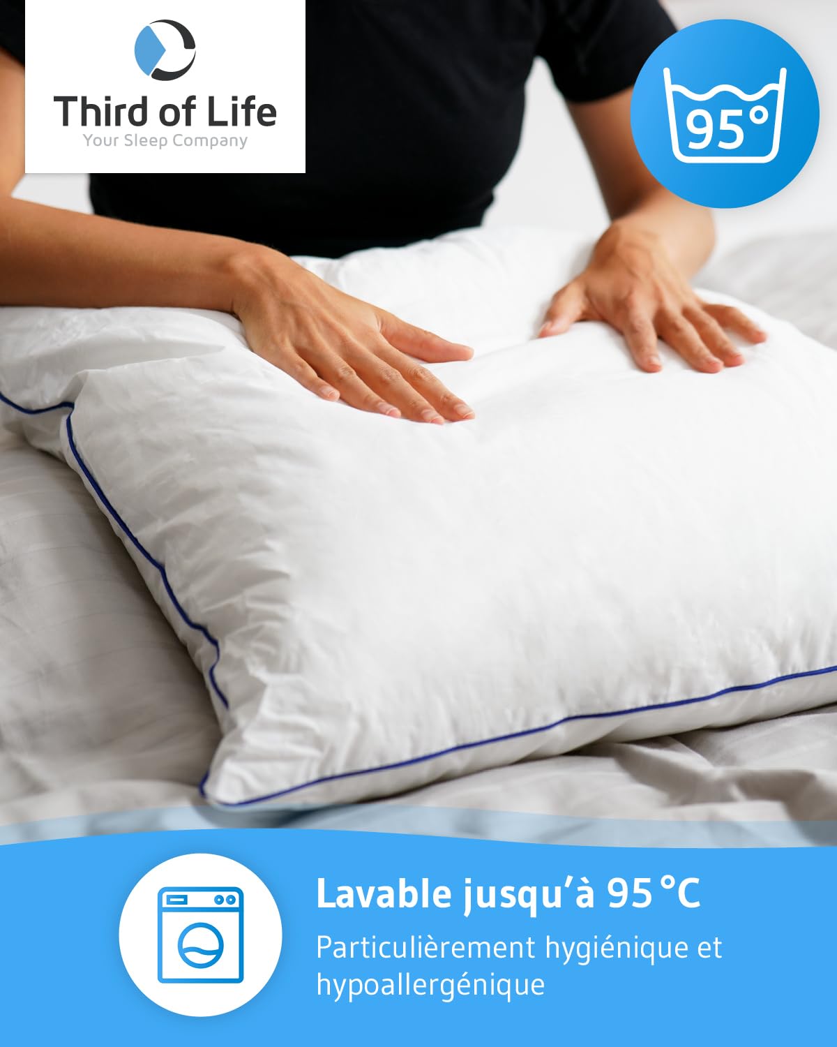 Oreiller 50x70 inSPIRO | Oreiller à Fibre Creuse pour Dormir sur Le Dos, Le côté ou Le Ventre | Coussin moelleux et léger | Soutien Optimal | Lavable en Machine | Coussin 50 x 70 | Sensation d'hôtel