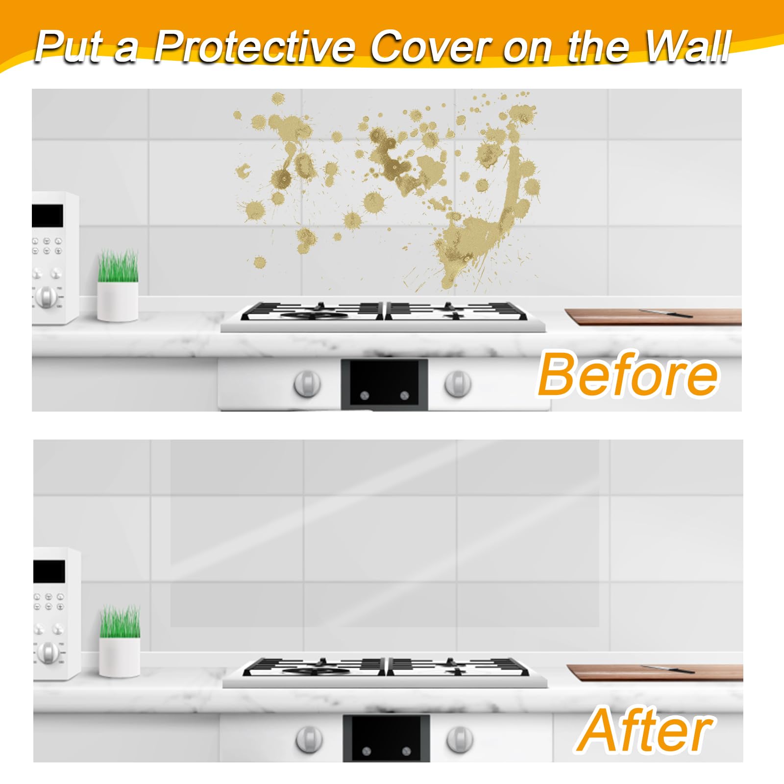 Pellicola Adesiva Trasparente 800x40 Cm - Impermeabile Per Pareti, Mobili E Cucina - Foto 7