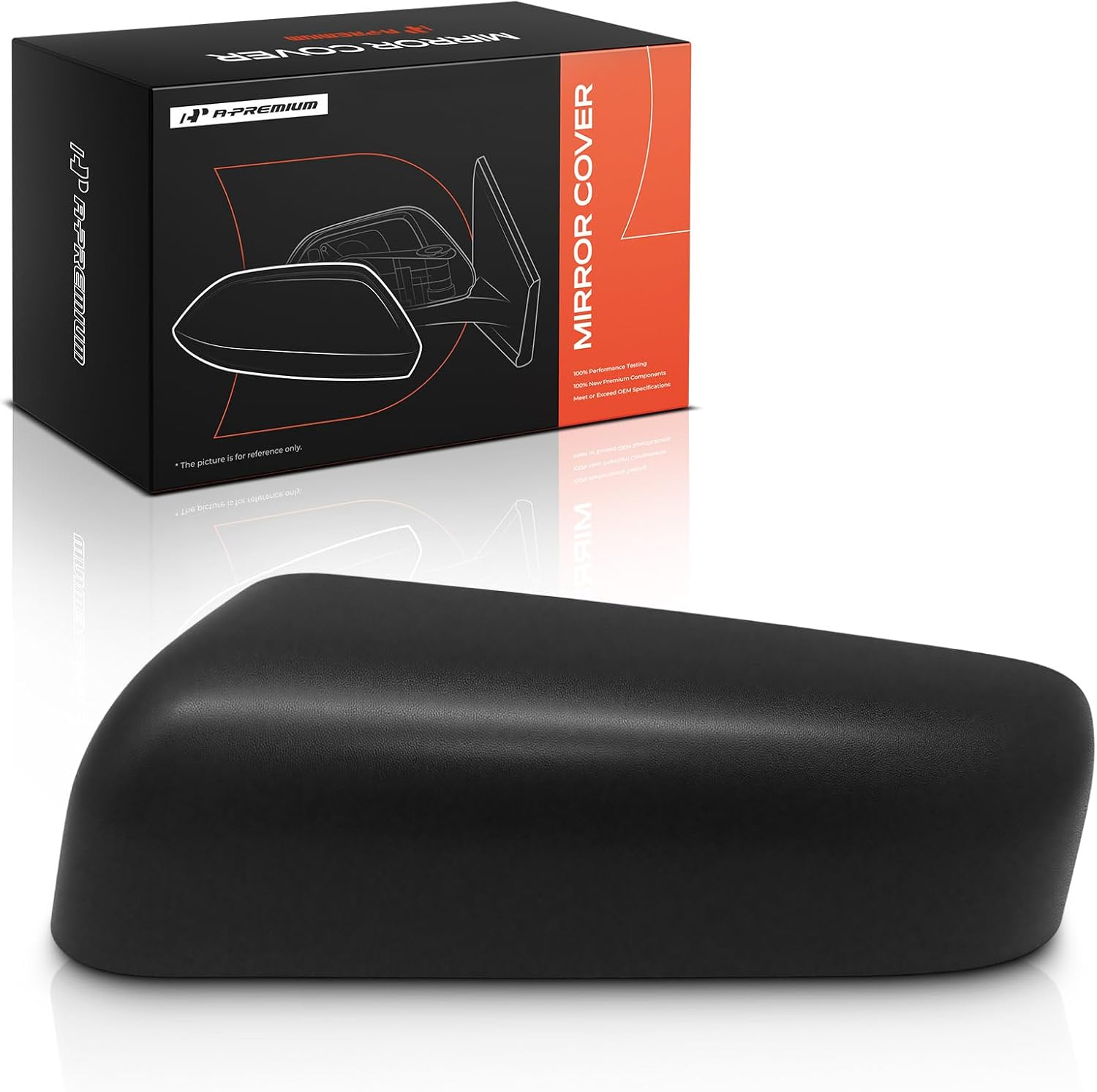 A-Premium Driver Side Rearview Mirror Cover Cap - Compatible with Ford F-150 F150 2009-2014 - Textured Black
