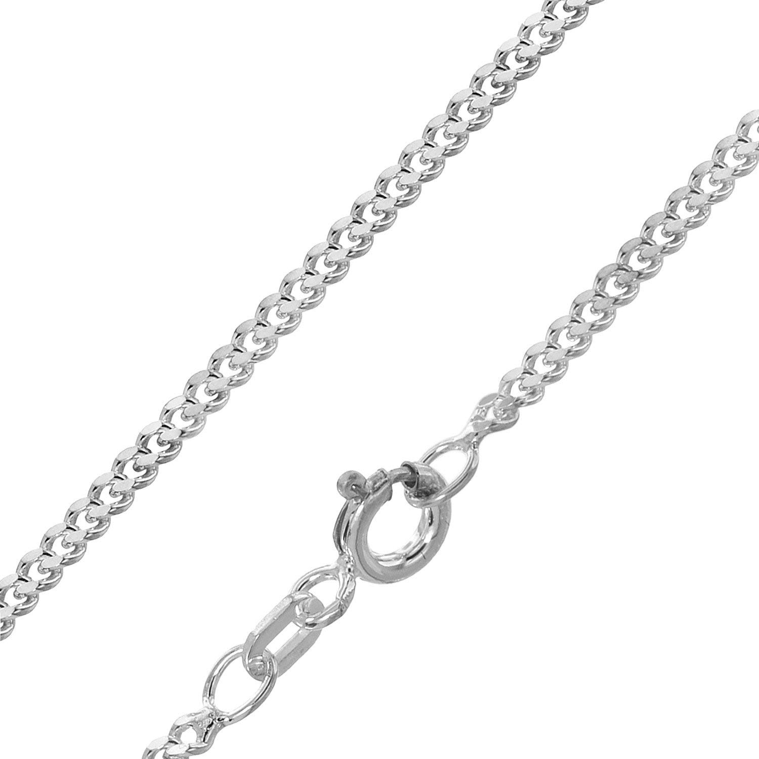 trendor Silberkette für Anhänger 925 Silber rhodiniert Panzer 2,1 mm 70739 | eleganter Halsschmuck für Herren, zeitloses Accessoire