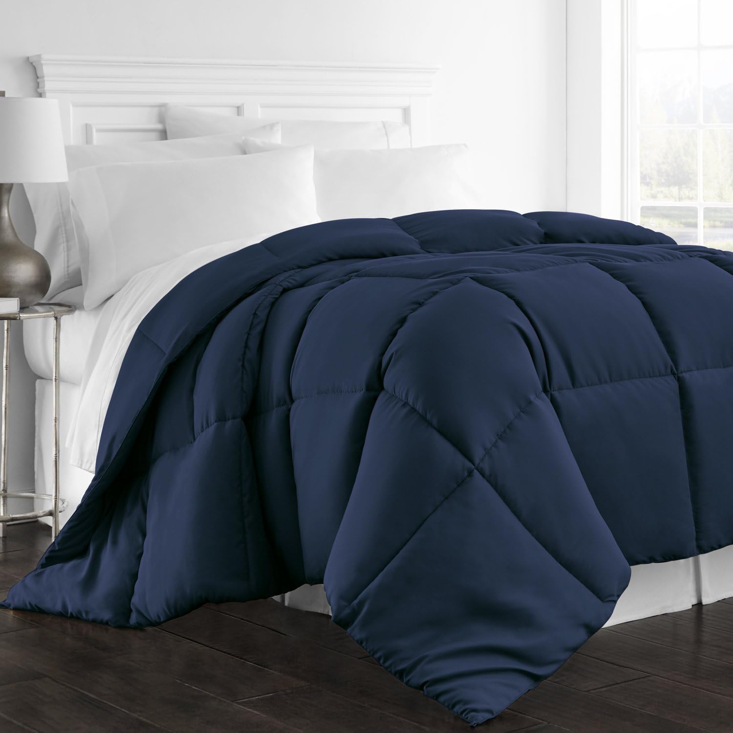 Full/Queen Comforter Insert, All Season Down Alternative, Box Stitching, Lightweight, Hypoallergenic, Corner Tabs, 89"x89"