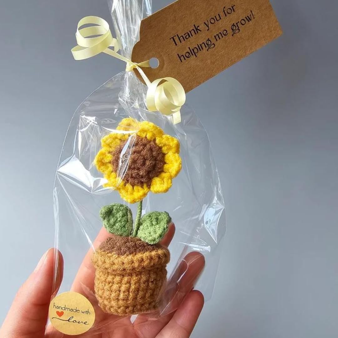 Teacher Gifts - Thank You For Helping Me Grow - Decorative Accessories, Hanging Ornaments, Sunflower Gifts - Lovely Teacher Appreciation Gifts -Best Teacher Gift for Nursery Teacher,Teaching Assistant