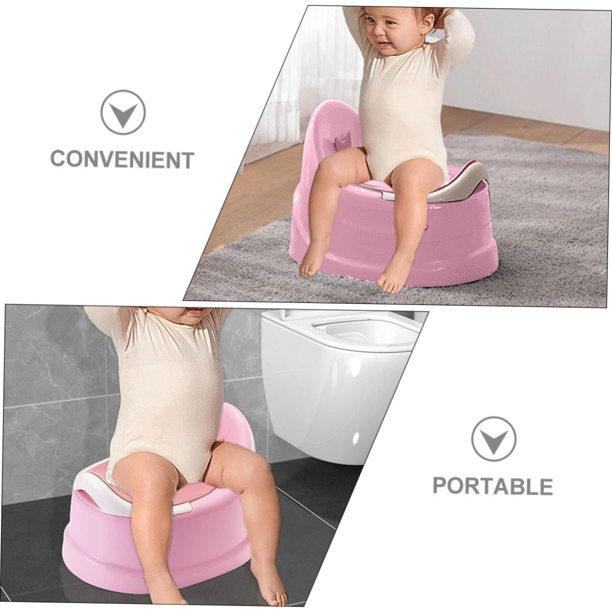 VANZACK Junge Mädchen Töpfchen Trainingstoilette Tragbar Leicht Für Jungen Mädchen Ergonomischer Sitz Komfort Stabil Vielseitig Als Urinal Und Toilette Kompakt Für Reisen Und Alltag in