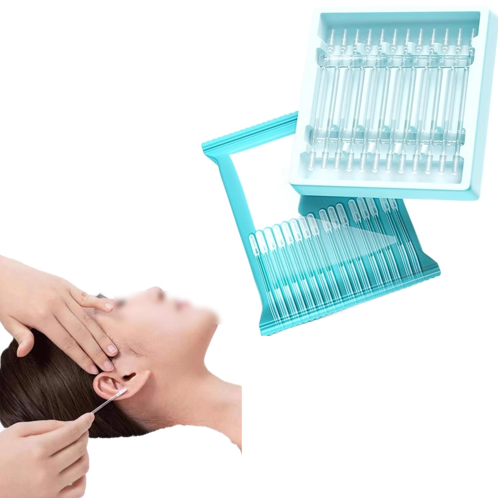 【もっちりネバネバ新感覚】極細粘着綿棒 耳掃除 耳垢取り 耳に優しい乾燥耳専用 もちねば耳かき 48 本入（成人 24 本＋子供 24 本）