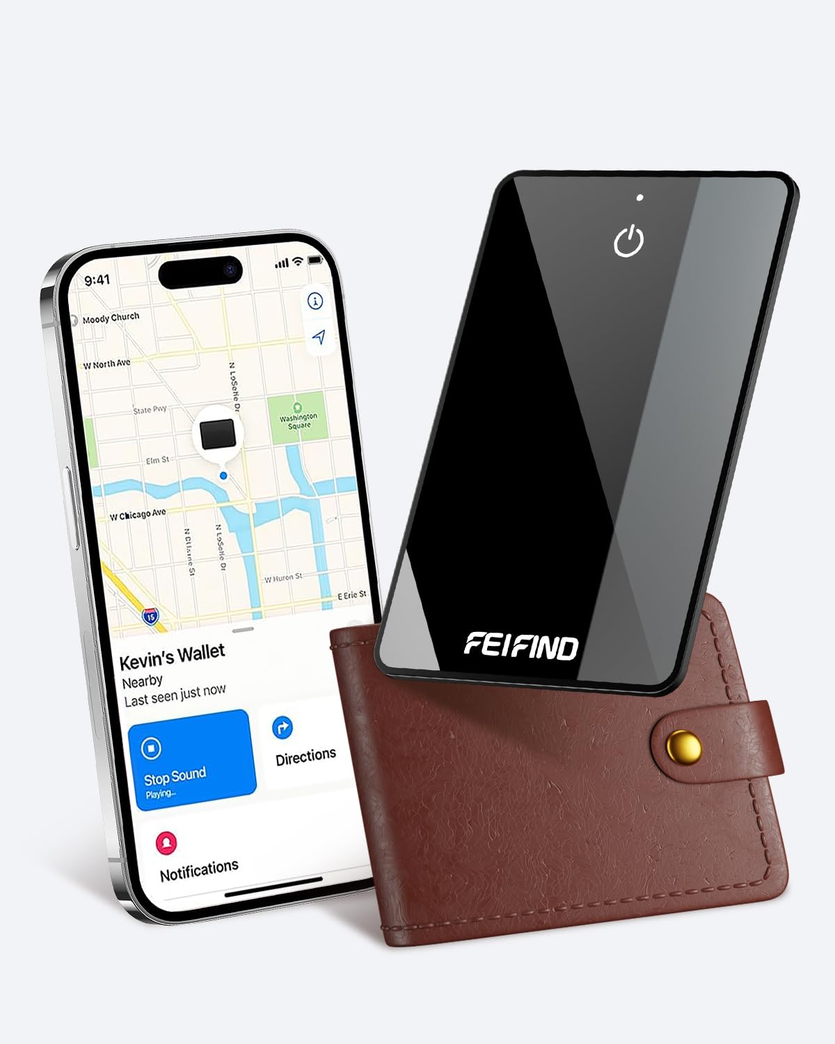 Wallet Tracker Card Air-Tag (iOS Only) - Work with Apple Find My, Bluetooth Tracker Smart Card Wallet Finder-image-33
