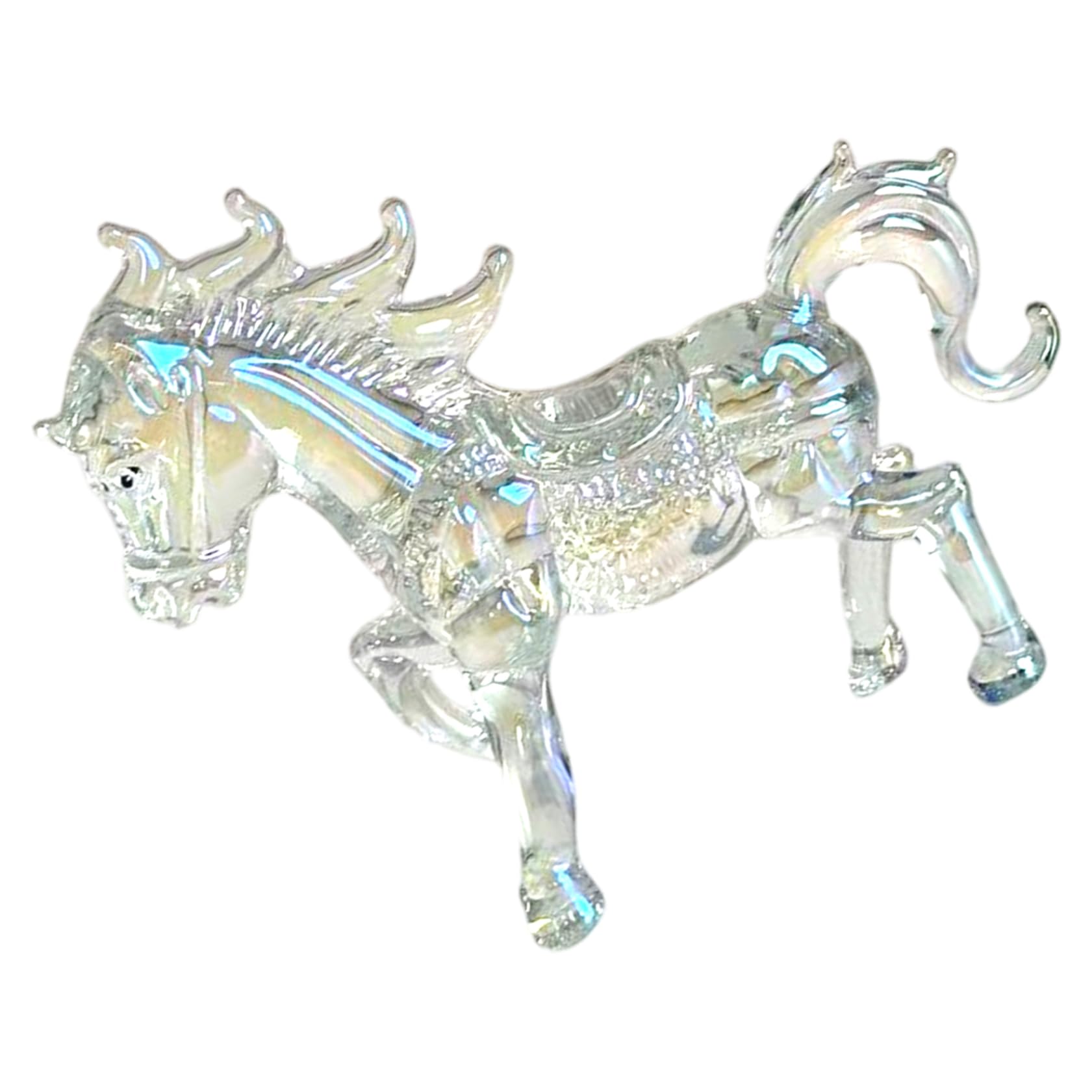 Statue de cheval en cristal Gcroet pour décoration de bureau et maison