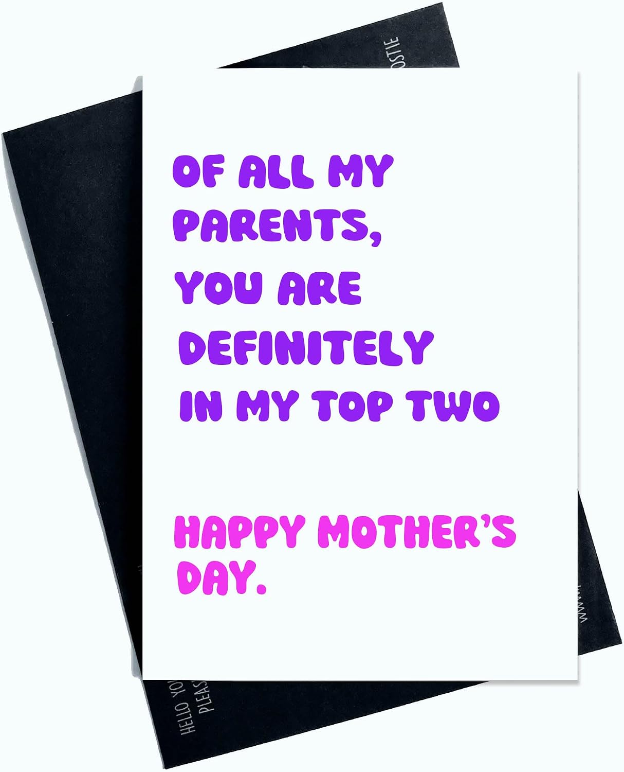 Out Of All My Parents You Are Definitely In My Top Two Happy Mother's Day Funny Joke Card For Mum Mother's Day Card From Children AP21