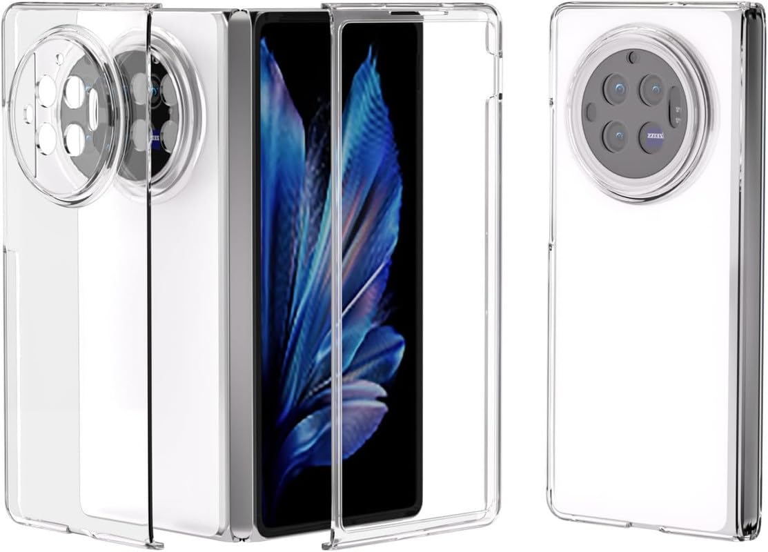 Helix Shockproof Hard Unbreakable Glass TPU Crystal Clear Back Cover Case for Vivo X Fold 3 Pro - Hard Transparent (B0D9HF25HK) Amazon Price History, Amazon Price Tracker