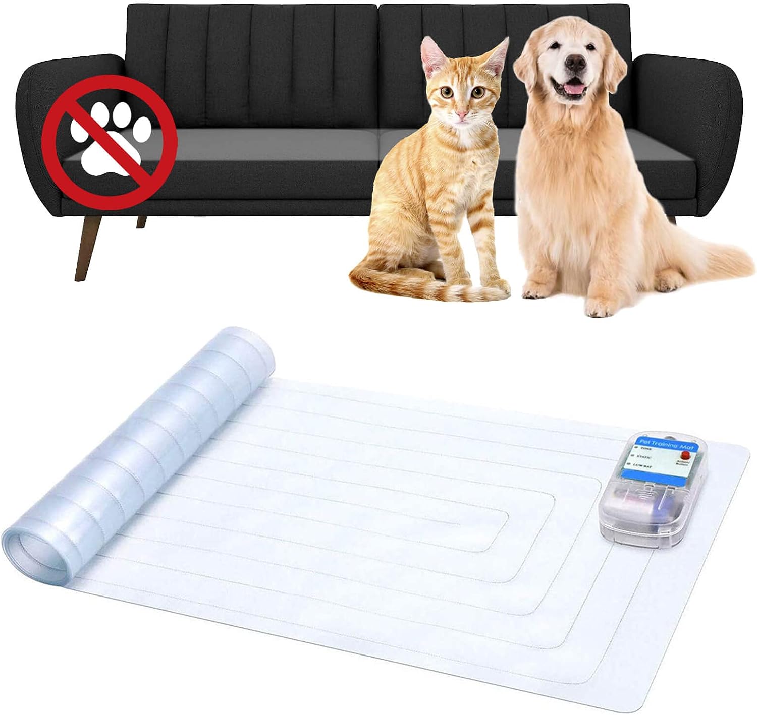 Scat Mat for Dog Training Static Pulse and Beeps Cat