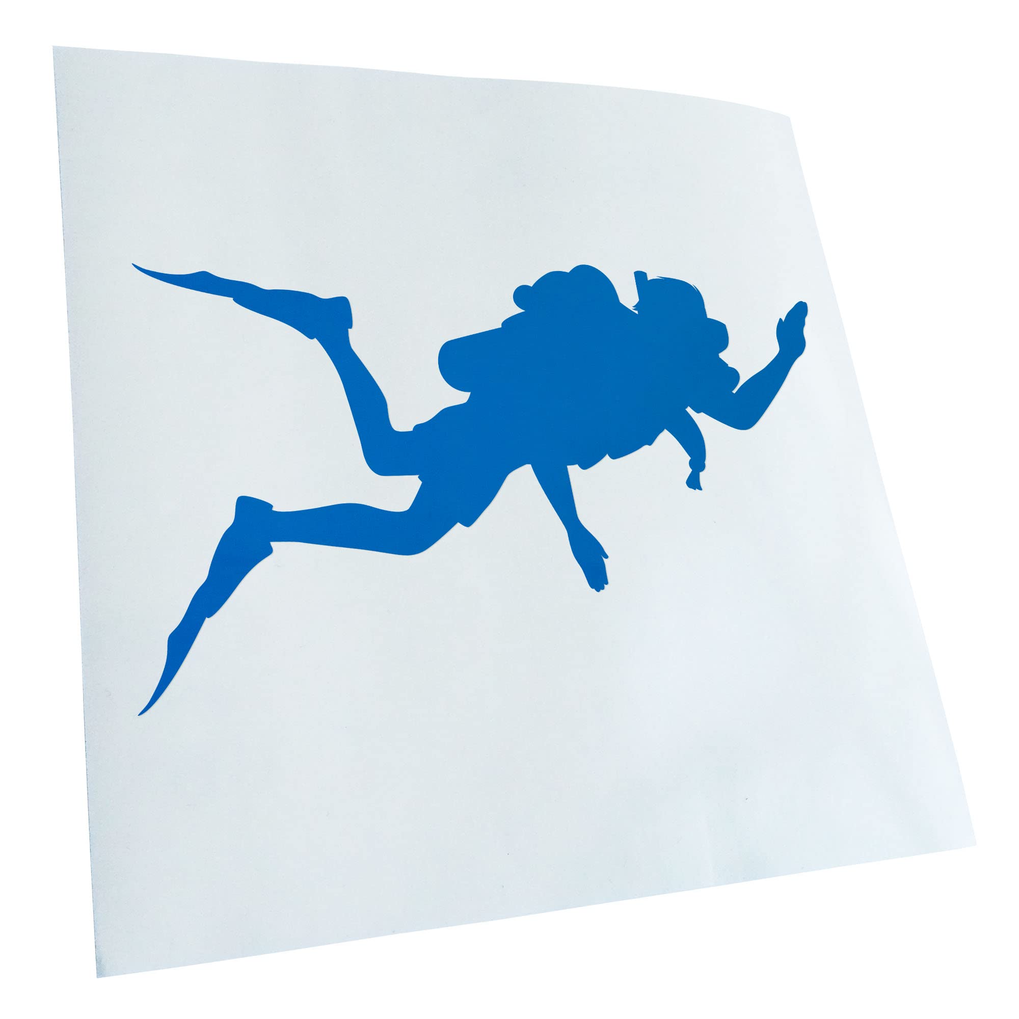 Kiwistar - Car Sticker - Blue - 50 x 30 cm Diver Silhouette - Rear Window Car Sticker Weatherproof for Car Truck Moped Truck - Sticker Exterior Self-Adhesive Tuning Accessories for Window Vehicle