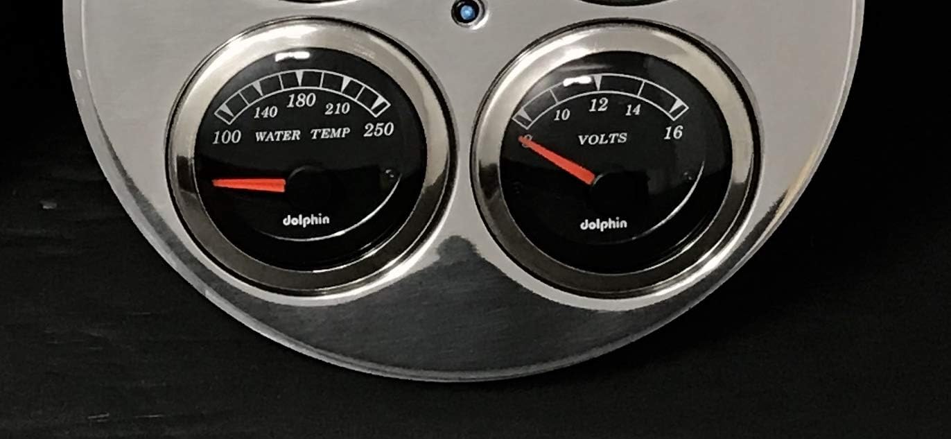 Dolphin Gauges 1954 Chevy Truck 5 GPS Gauge Dash Cluster Panel Set Black