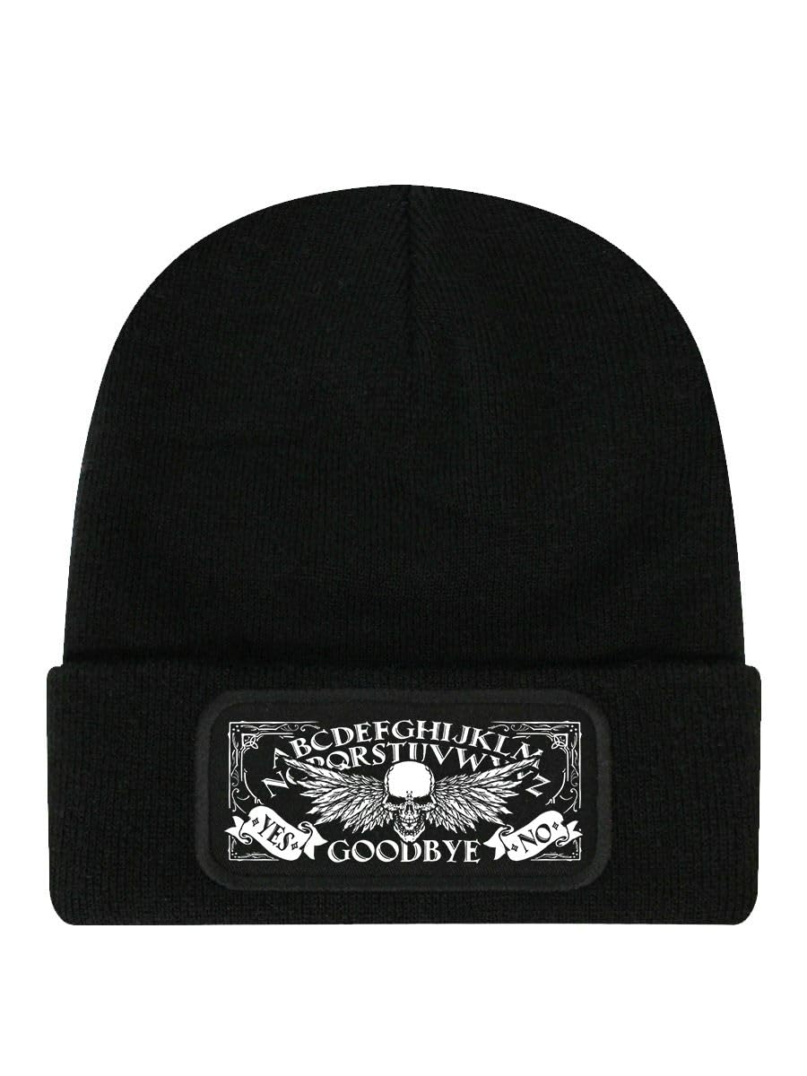 Grindstore Unisex Black Winged Skull Ouija Beanie