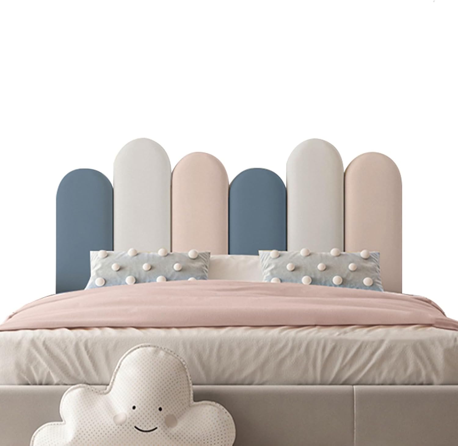 Jmmsp #2 Upholstered Wall Panels Kids,3D Anti Collision Wall Padding Kids, 3.2Cm Thicken Diy Peel And Stick On Headboard Panels For Bedrooms, Children's Room Dance Club(Size:180cm,Color:#2)
