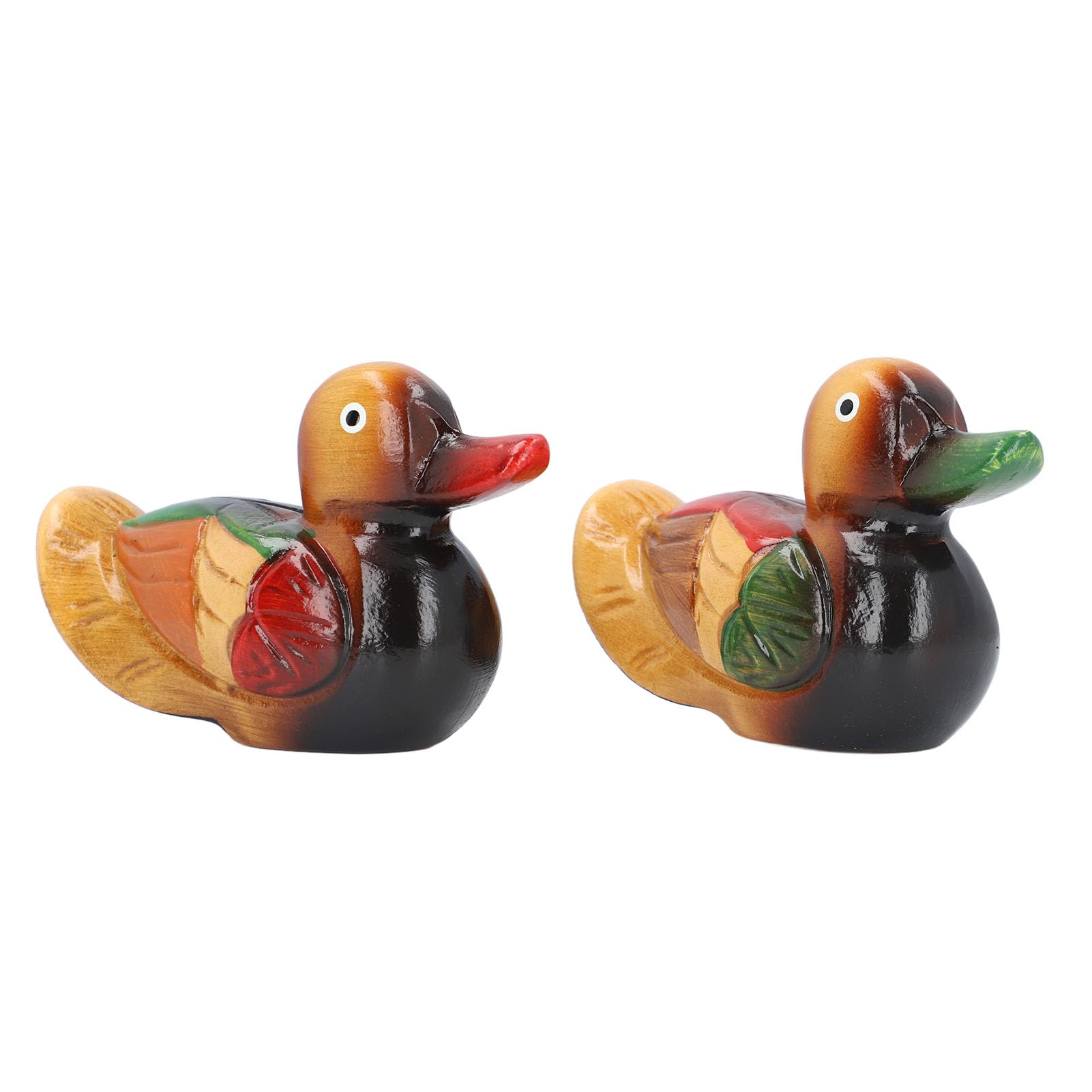 Amazon.co.jp: 木製アヒル ミニチュア鳥像 木製アヒル デコイ マガモ