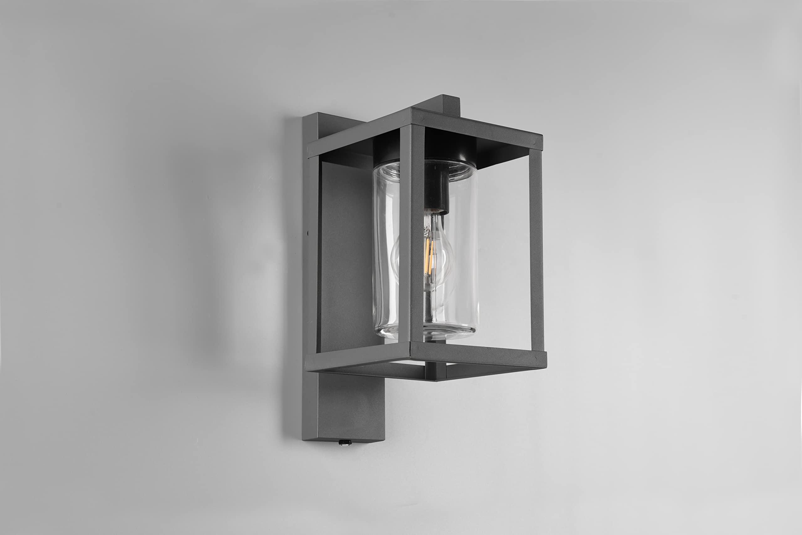 Trio Leuchten Außen Wandleuchte Lunga 212060142, Aluminium Druckguss, Glas, exkl. 1x E27, Anthrazit |