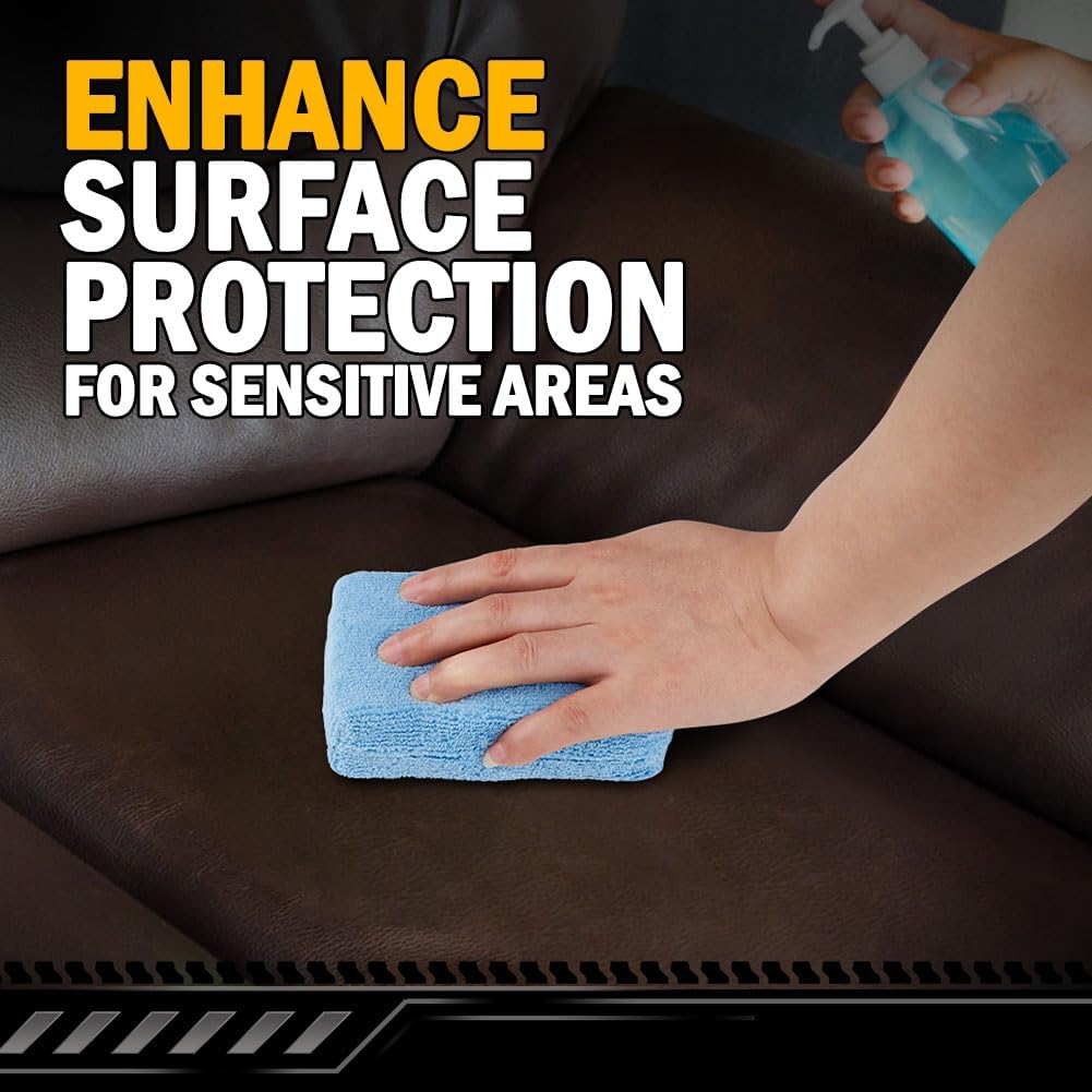 2PK Microfiber Applicator Pads, Premium Car Wash Sponge and Cleaning Pads, Perfect for Effortless Wax, Sealant and Conditioner Application, Blue