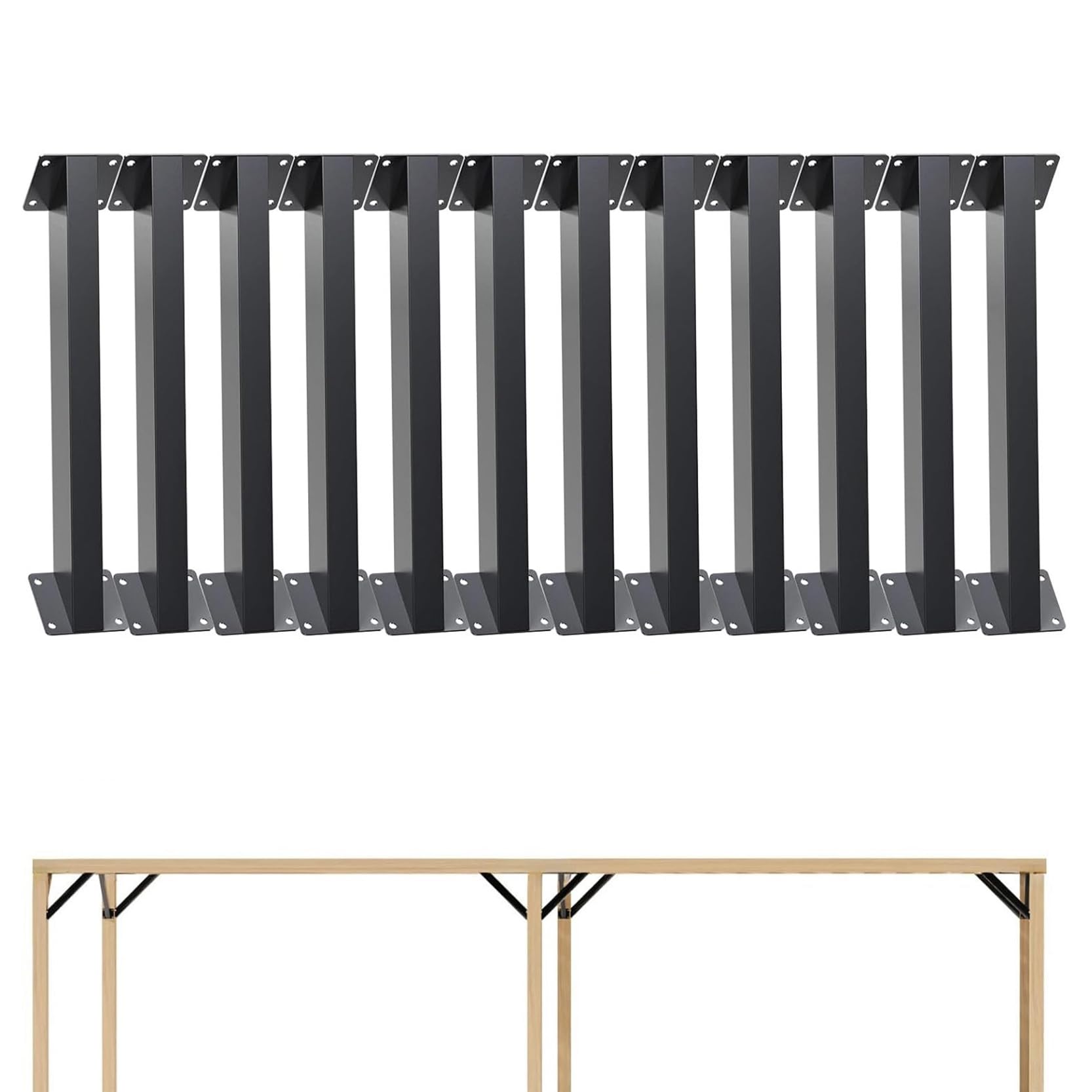 GOUZIBHD Pergola Kit 45 Degree Angle Support Bracket 45 Degree Corner Brace for Gazebos Cabins Terraces and Outdoor,Heavy Duty Connector Brace Bracket Kit(Size:12 Pcs)