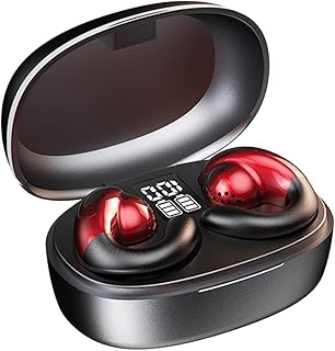 Open Ear Earbuds Sport Clip On Open Ear Headphones Bone Conduction Earbuds Cycling Running Workout Ear Buds Wireless Headphones Bone Conducting Earbud Gaming Gym Bluetooth Earbud Earphones