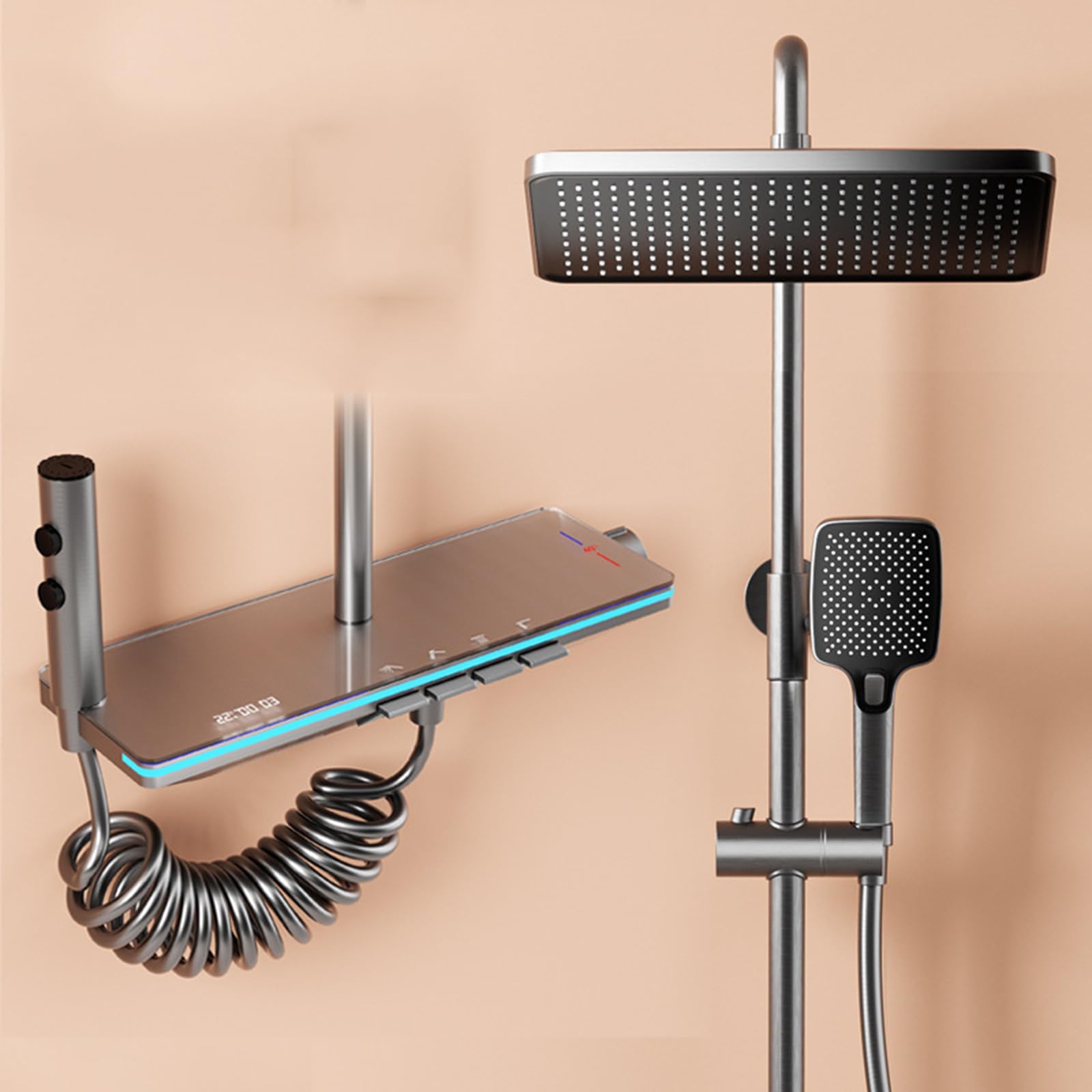 Ensemble de douche à main affichage intelligent contre les variations thermiques