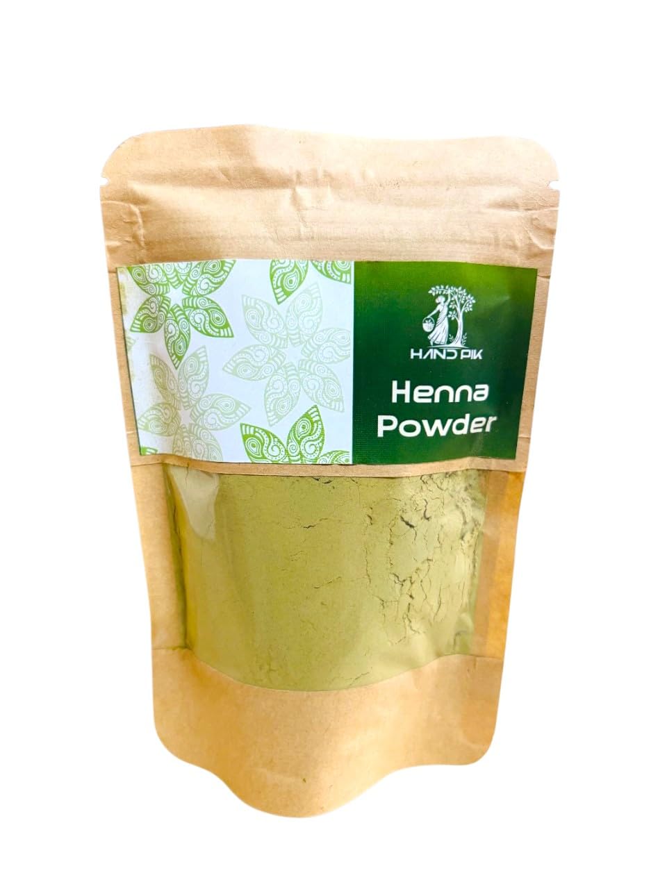 HandPik 100% Pure Natural Henna Powder| Organic Mehandi| For Hair colour, Bread and Hands| 100gm Pack