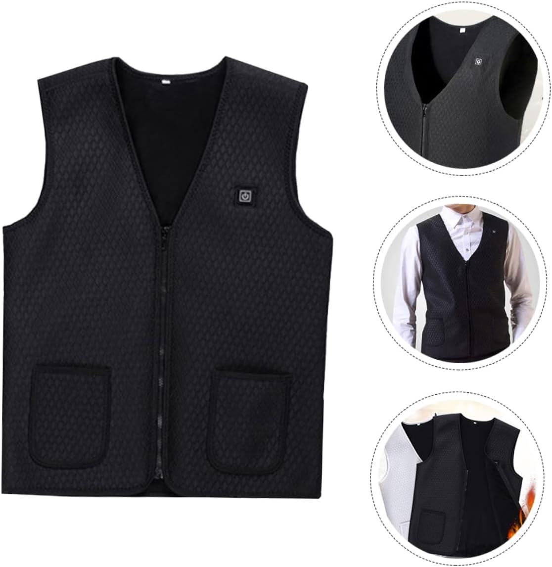 Heating Vest Recargable Battery Men Shirt Jackets Womans Tank Tops Heated Pad Adjustable Thermal Vest