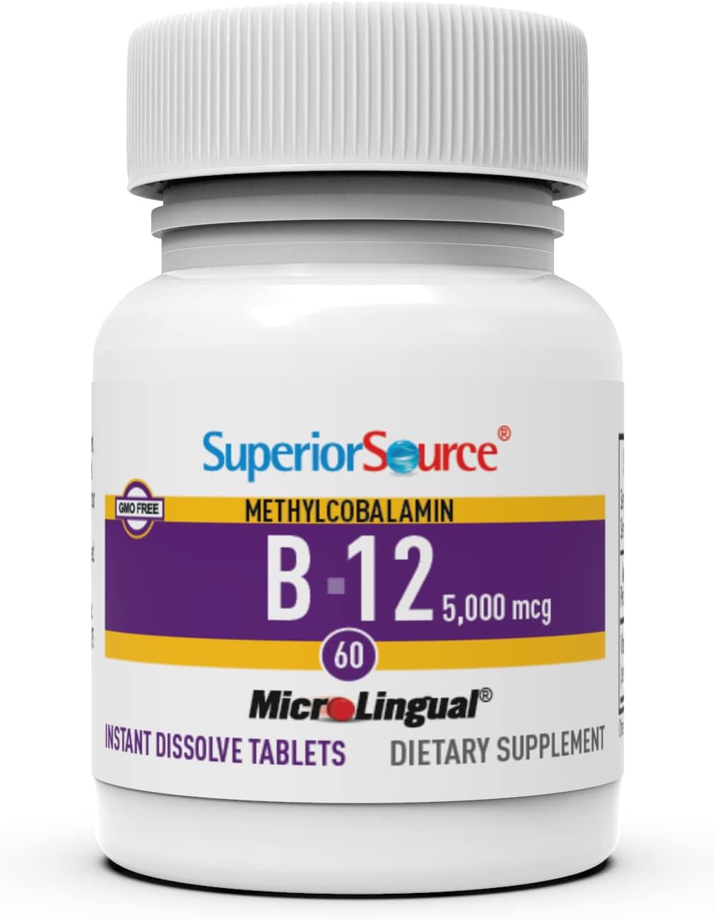 Superior Source No Shot Methylcobalamin B-12 5000 mcg 60 Sublingual Tablets — Amazon image 8