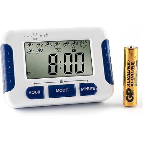 Timer, Electronic Pill Reminder with 8 Alarms per Day
