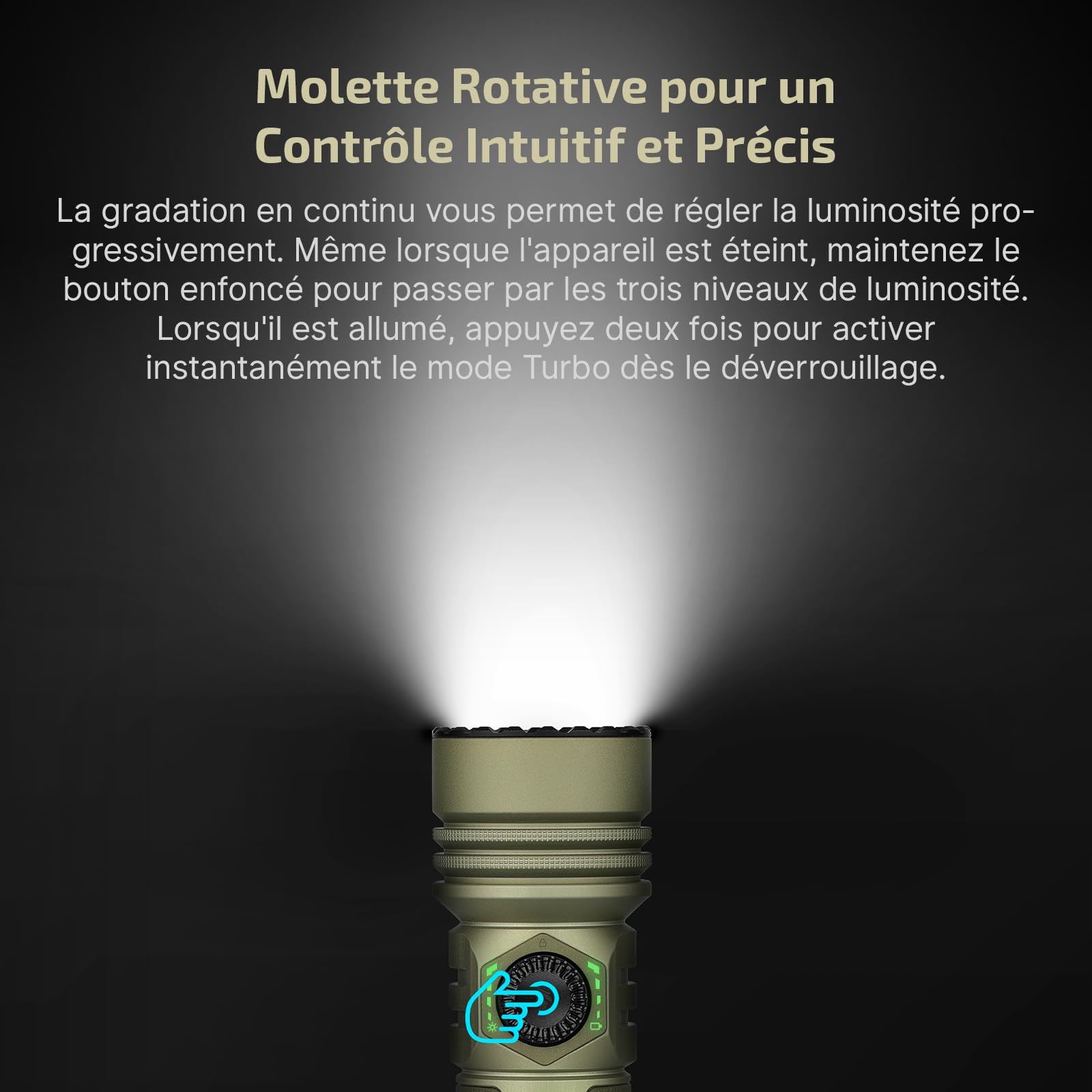 OLIGHT Seeker Ultra Lampe Torche LED Puissante 4800 Lumen 265 m | 5800 mAh, Boîtier OAL, Charge USB-C et MCC3, Étui Innovant, IPX8, 17 Jours d’Autonomie, Outdoor, Camping