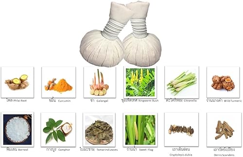 Miniatura 3 de Pelotas de masaje de compresión natural tailandesa (3 de 3.53 oz. bolas de hierbas)