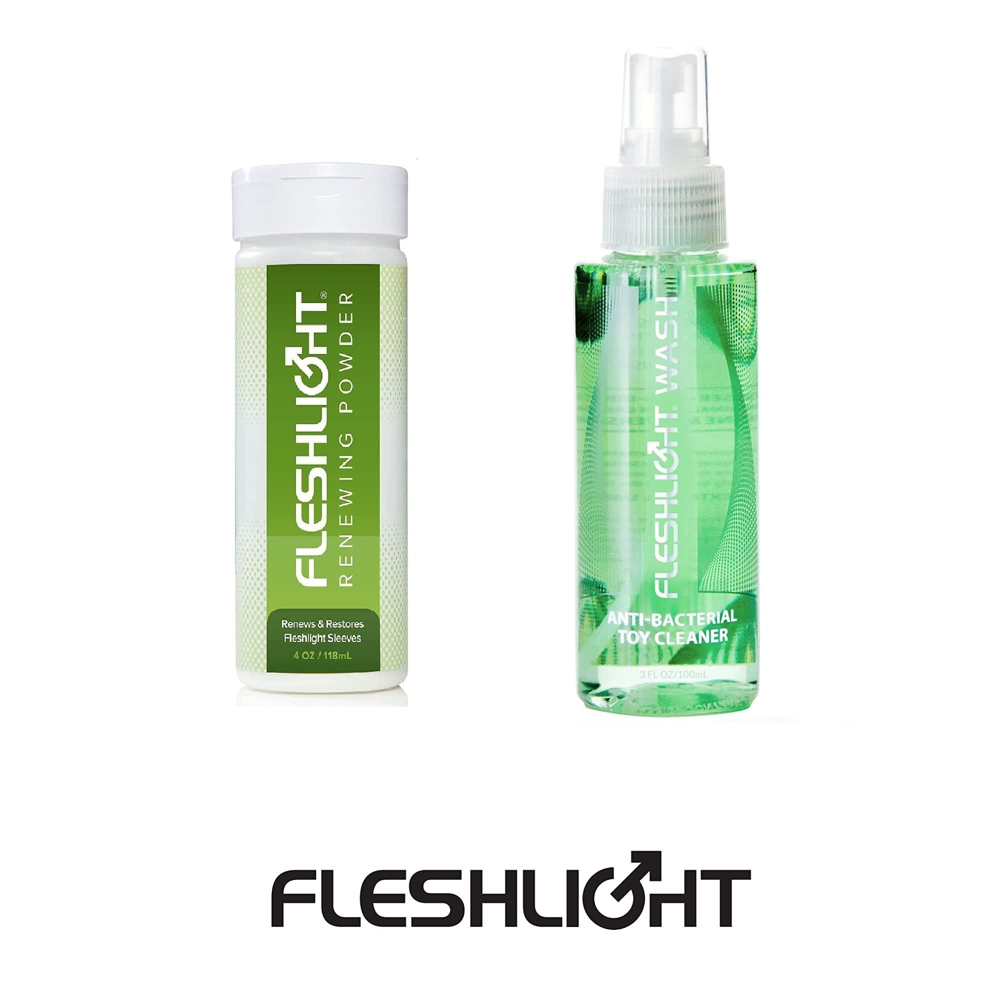 Pacchetto di Cura Fleshlight - Polvere per Fleshlight e Detergente per Fleshlight - Il Miglior Pacchetto di Cura per il Tuo Sex Toy Maschile Fleshlight.