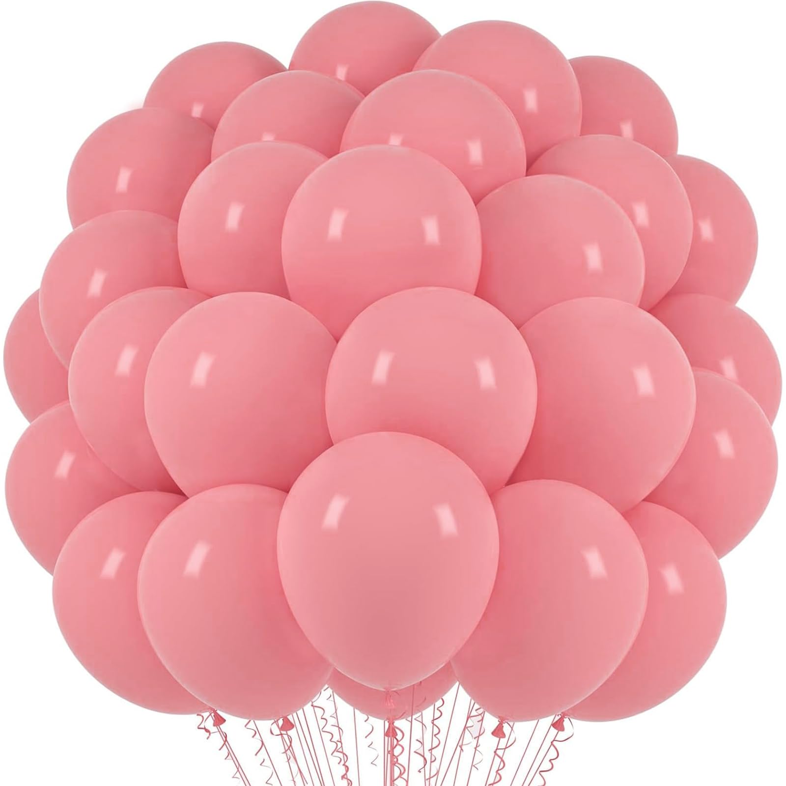 Voircoloria 66pcs Retro Pink Blush Pink Latex Party Balloons, 12inch