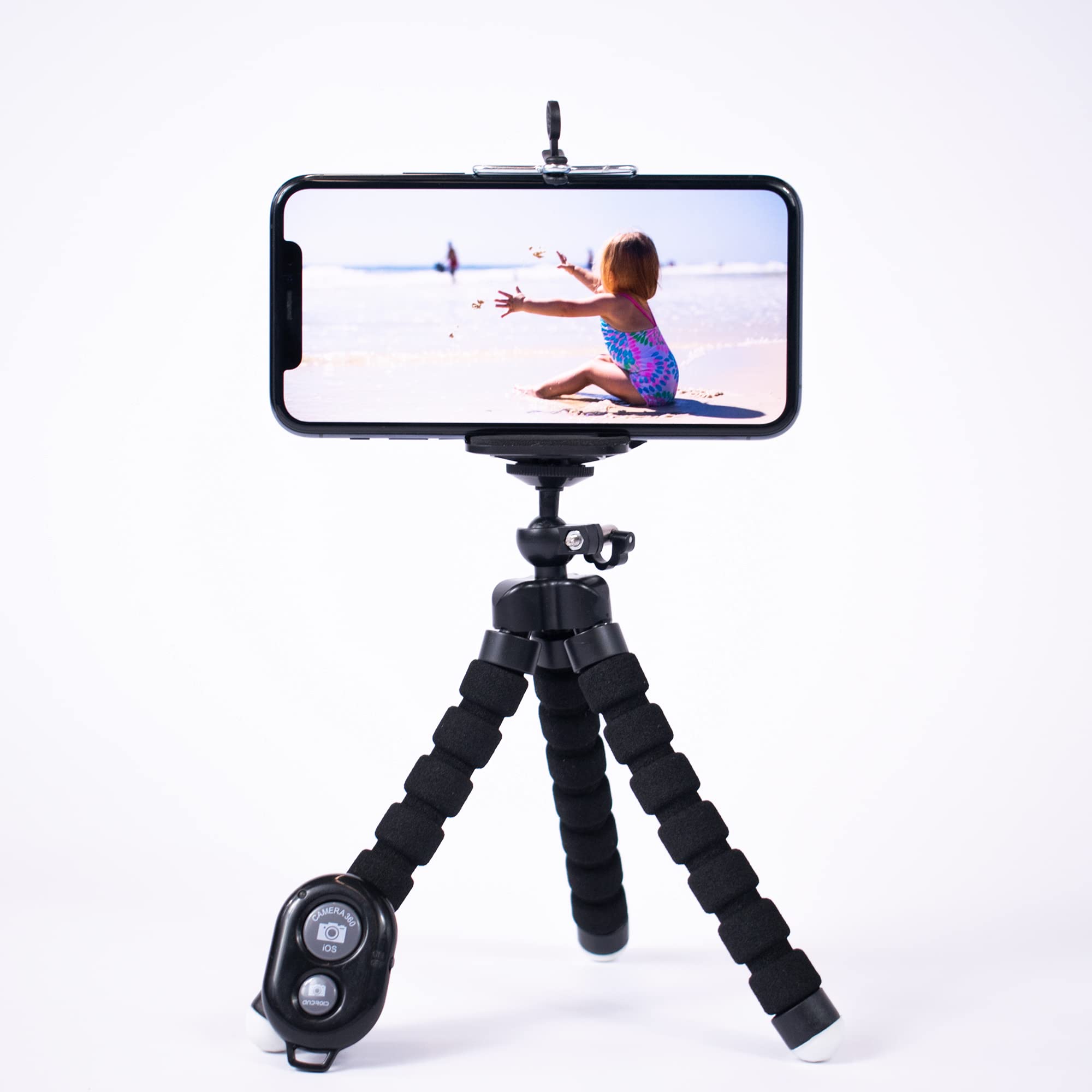 Veloce Industries Octopus Mini Tripod, iPhone Tripod Stand Flexible with  Wireless Remote Shutter, Camera Tripod for YouTube, Tripod Stand