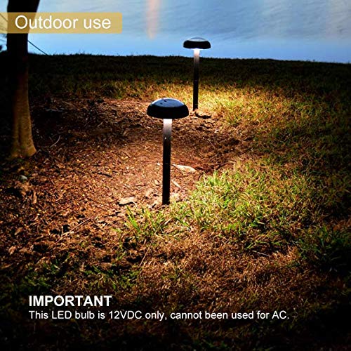 Noobibaba T5 T10 Wedge Base Led Bulbs 12V Low Voltage, T5 Led Landscape Bulbs Replace 7W Incandescent Bulb Used For Path Malibu Paradise Lighting (Warm White 1W 12Vdc 10 Count) #TOP4