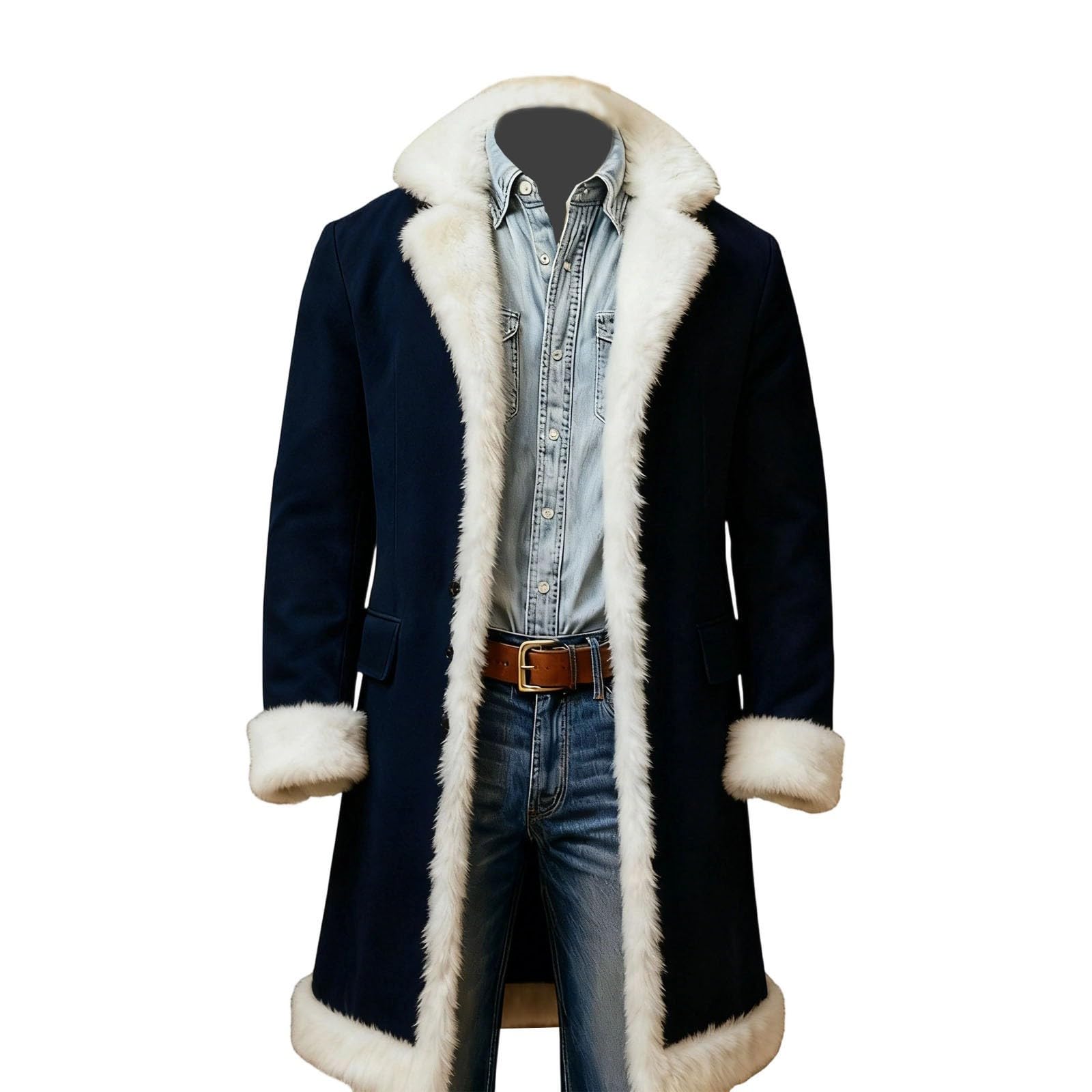 Generisch Abrigo de Navidad para hombre, chaqueta de Navidad, monocolor, divertida, con motivo navideño, chaqueta de invierno, chaqueta con capucha con forro polar, abrigo de invierno cálido