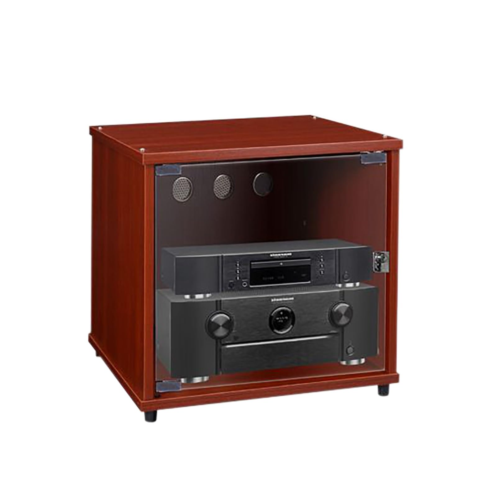 Rangement vinyle et meuble support bois pour tourne-disque rétro compact