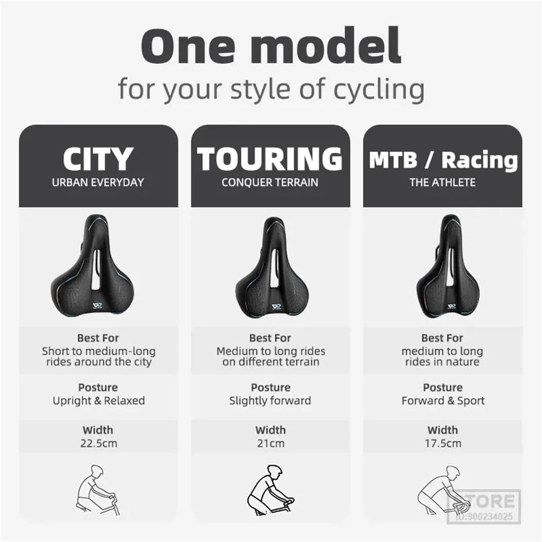 Sella per bicicletta in spugna ad alta elasticità MTB Road Bike Seat Confortevole Ciclismo assorbimento degli urti Hollow Cuscino traspirante