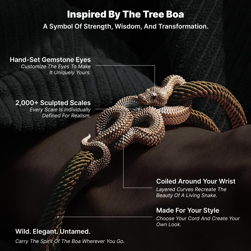 COPPERTIST.WU Messing Schlange Seil Armband Milan/geflochtene Seil einstellbar bunte handgemachte Geschenke für Männer Frauen, 20 Farben, M/L