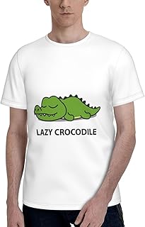 [COOLEAD] Tシャツ かわいい ワニ アニメ トップス シャツ 半袖 メンズ レディース 夏服 快適 個性 おしゃれ 漫画風プリント カップル着用 大きいサイズ プレゼント eefg531h