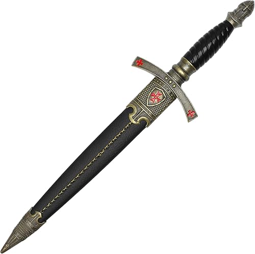 Miniatura 6 de Hero's Edge 15.5" Caballeros Templarios Cruzados Daga (H-5970)