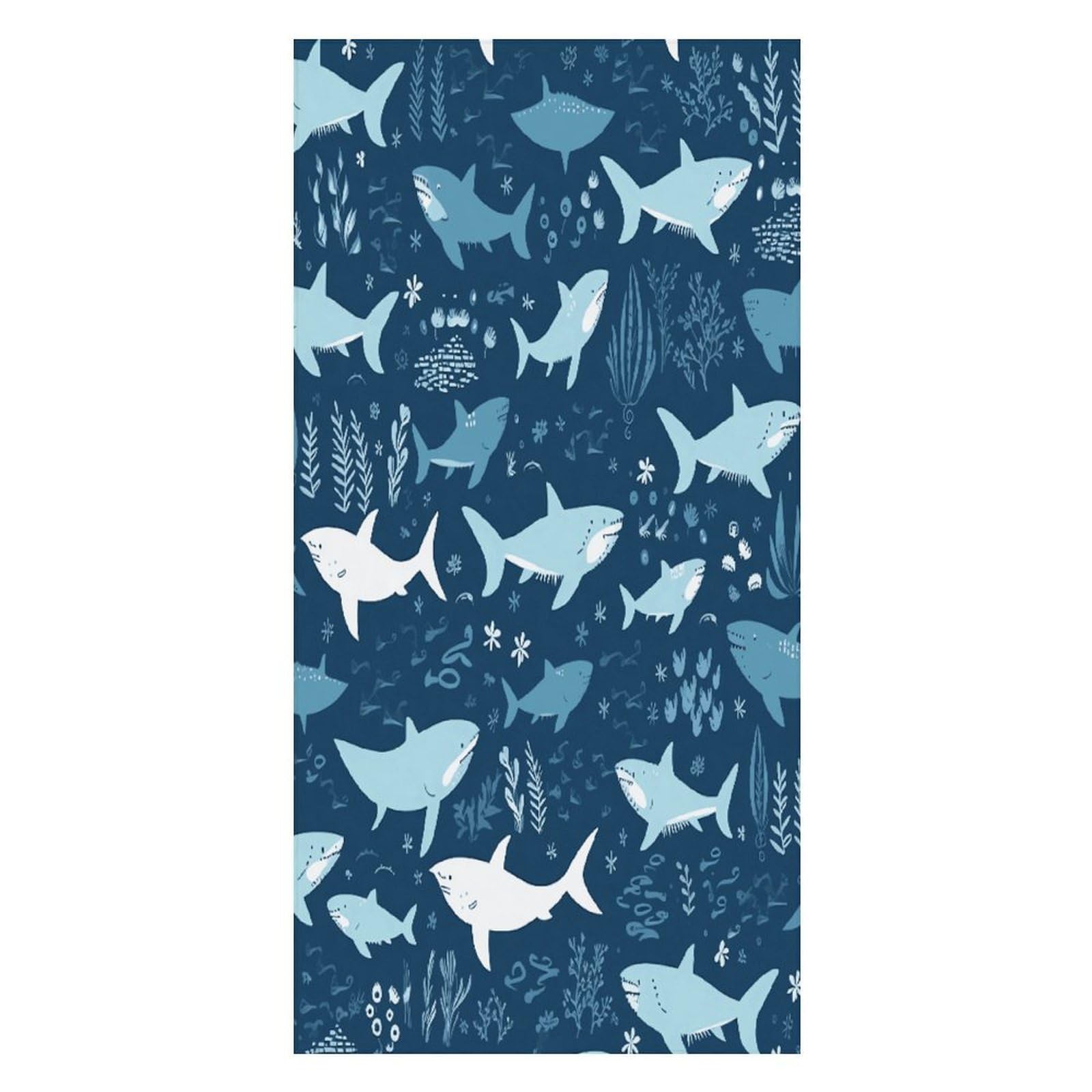 FekiLoot Sharks Beach Towel Oversized Bath Towel Ultra Soft Pool Towel Cozy Swim Towel Silky Lounge Towel Quick Dry Travel Towel Gentle Absorbent Towel for Adults Women Men