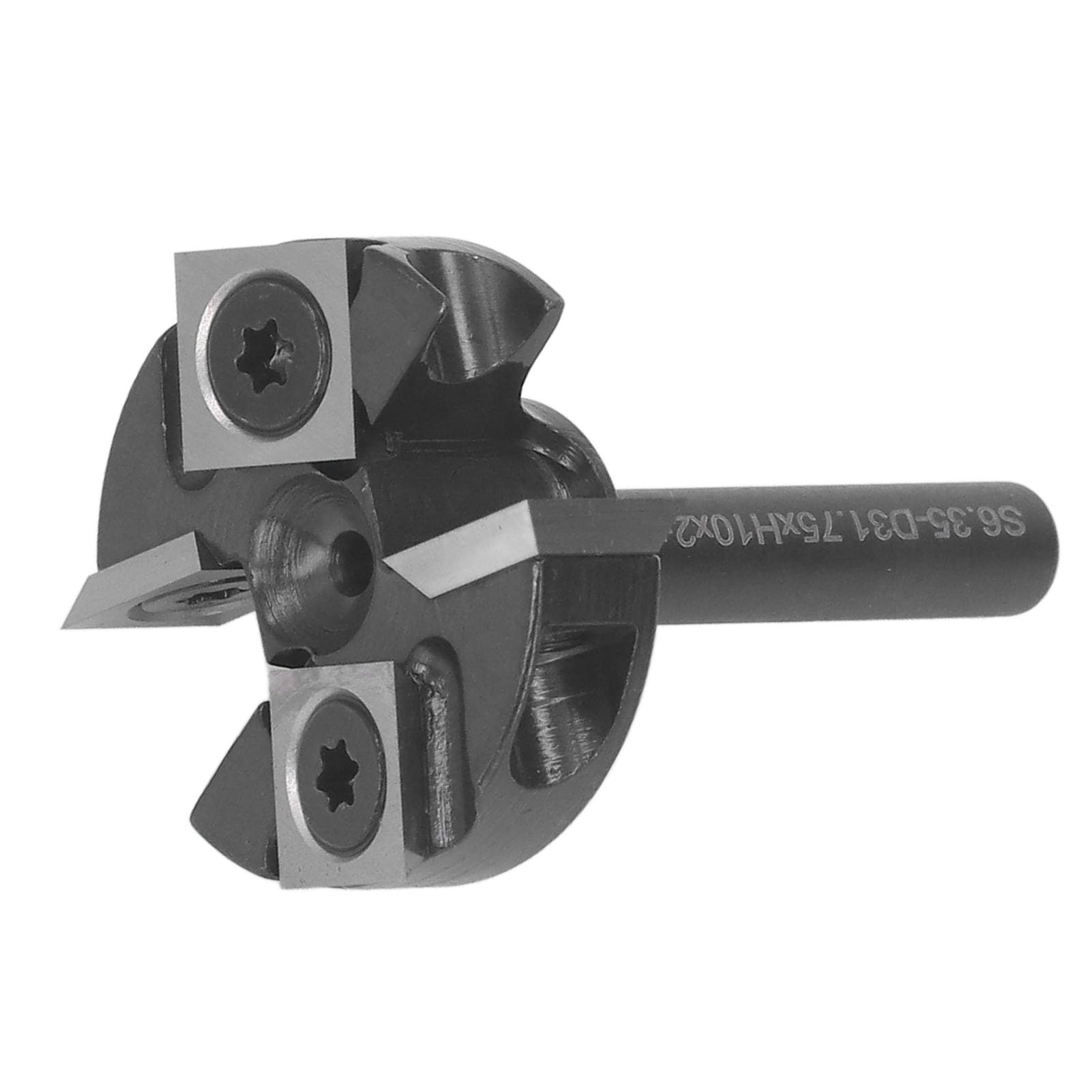 Typ płytki typu Spoilboard Frez 1/4 cala Chwyt 2 i 2 rowki 1 1/4 cala Średnica cięcia Stal wysokowęglowa Frez do powierzchni Spoilboard do obróbki drewna i strugania sklejki