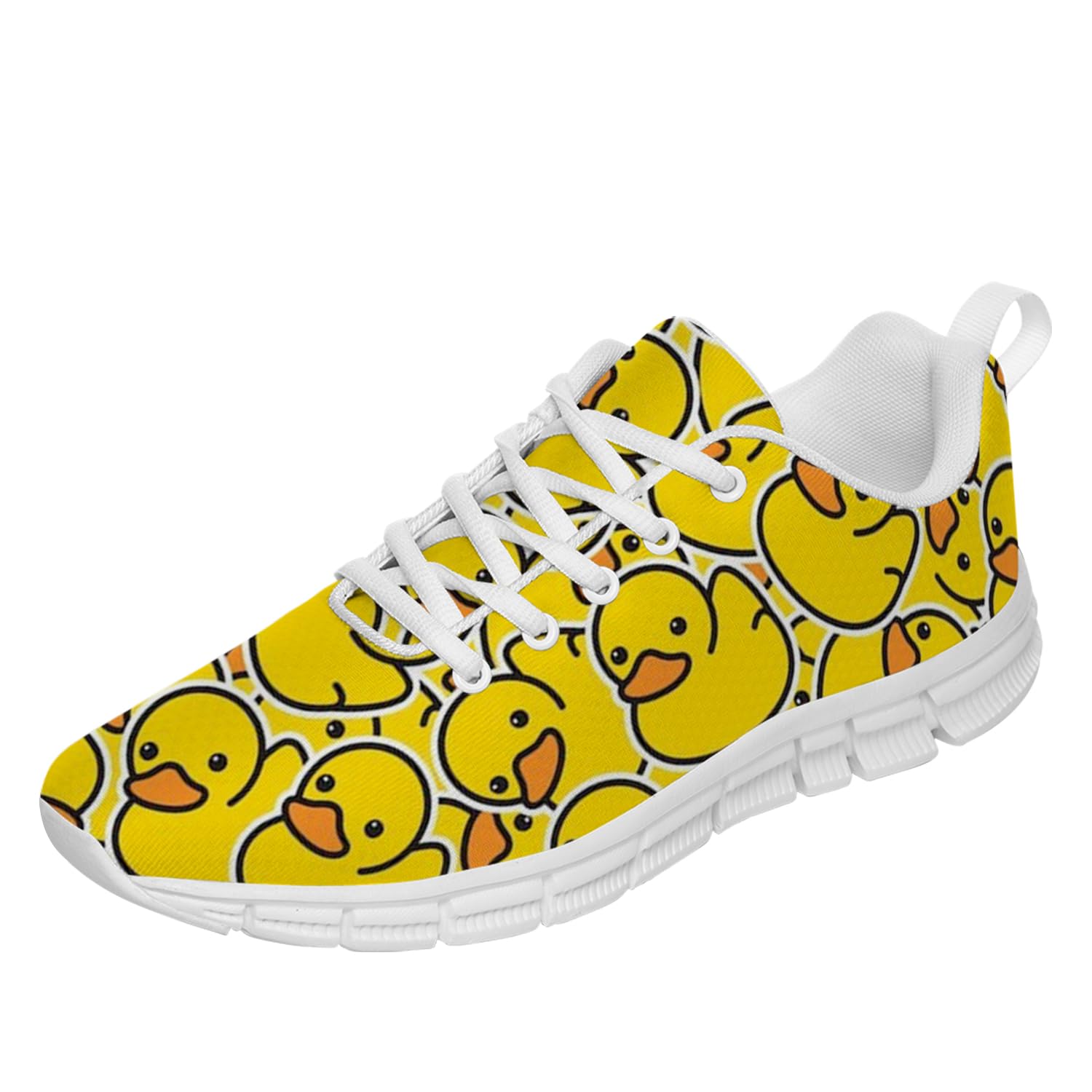 smvith Duck Print Sneakers for Women Men Running Tennis Shoes Walking Sneakers Duck Gifts for Women Men