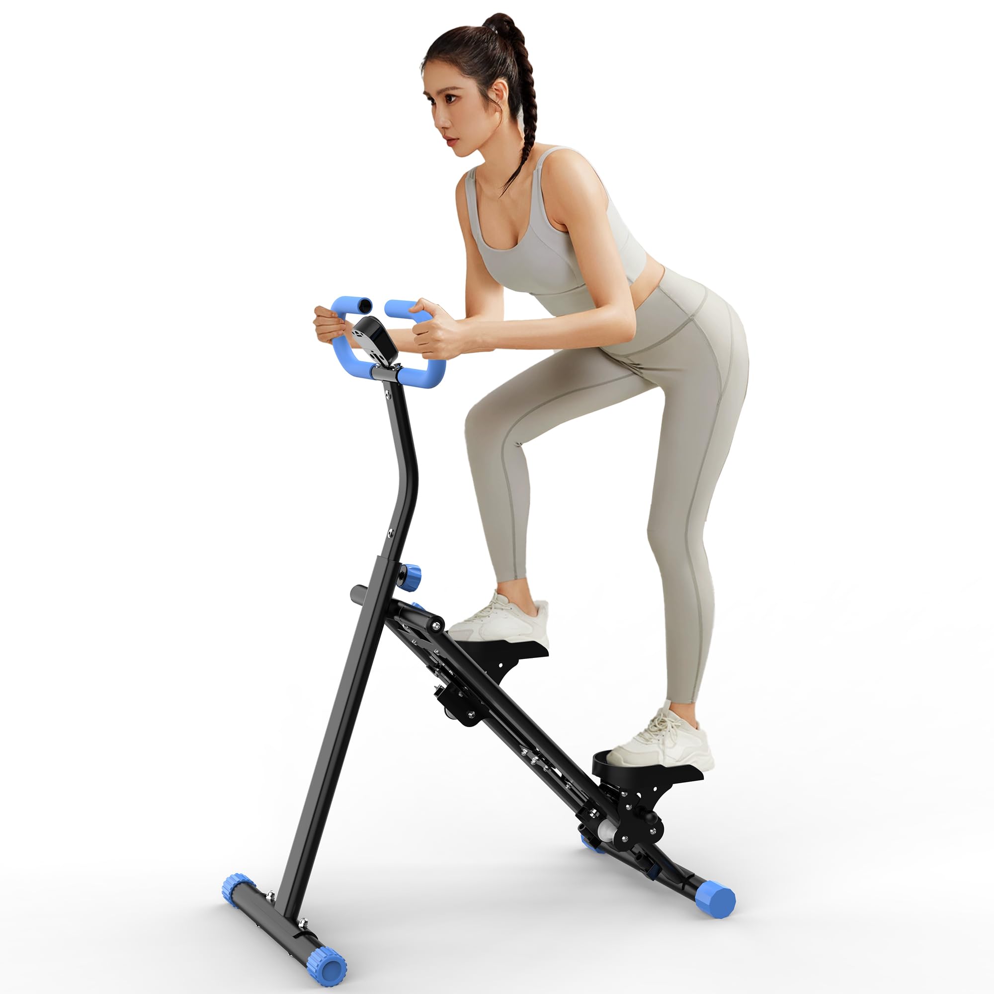 Stair Stepper per la casa, con 3 livelli di resistenza, pieghevole, verticale, silenzioso, con display LCD, per casa, ufficio, allenamento