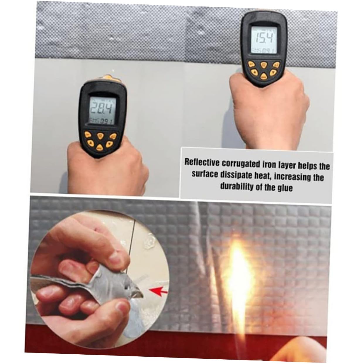 2 rollos Cinta Butilo Sellado Cinta Reparación Fugas Techo Ventanas Tubos Aluminio Multiuso Exterior Interior