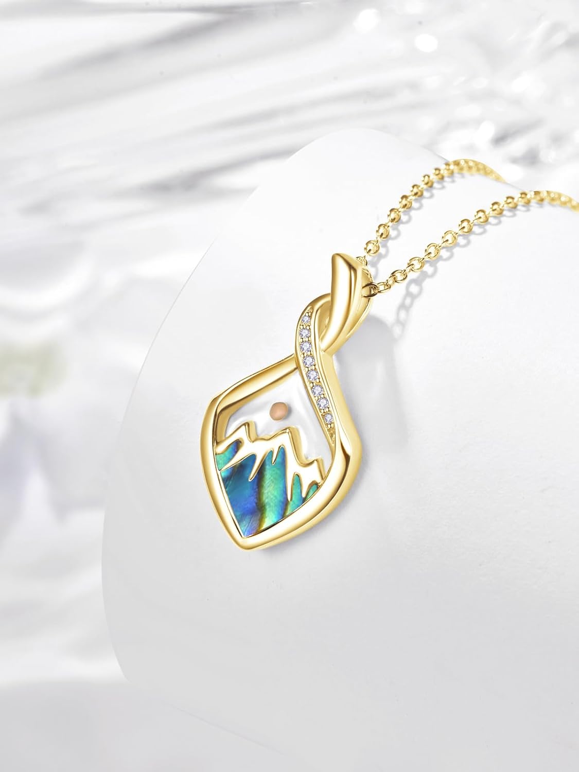 Rhombus Mustard Seed Mountain Necklace for Women 925 Sterling Silver Christian Faith Pendant Inspirational First Communion Confirmation Jewelry Gifts - Image 2