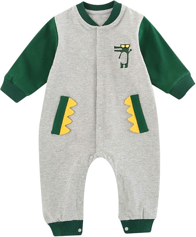 Amazon Co Jp Kanodan ベビー ベビー服キッズ ベビー ルームウェア カバーオール ロンパース ジャンプスーツ 部屋着 外出着 こども 子供服 男の子 女の子 恐竜 前開き ト ベビーウェア 服 ファッション小物