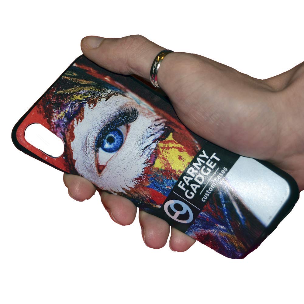 Generico Cover compatibile con Cover Huawei P40 Pro progettare per Sfondo Blu e Bianco Rigido
