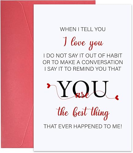 Tarjetas románticas de San Valentín, tarjeta de amor, regalos de San Valentín de última hora, regalos de San Valentín para parejas, novio, marido,