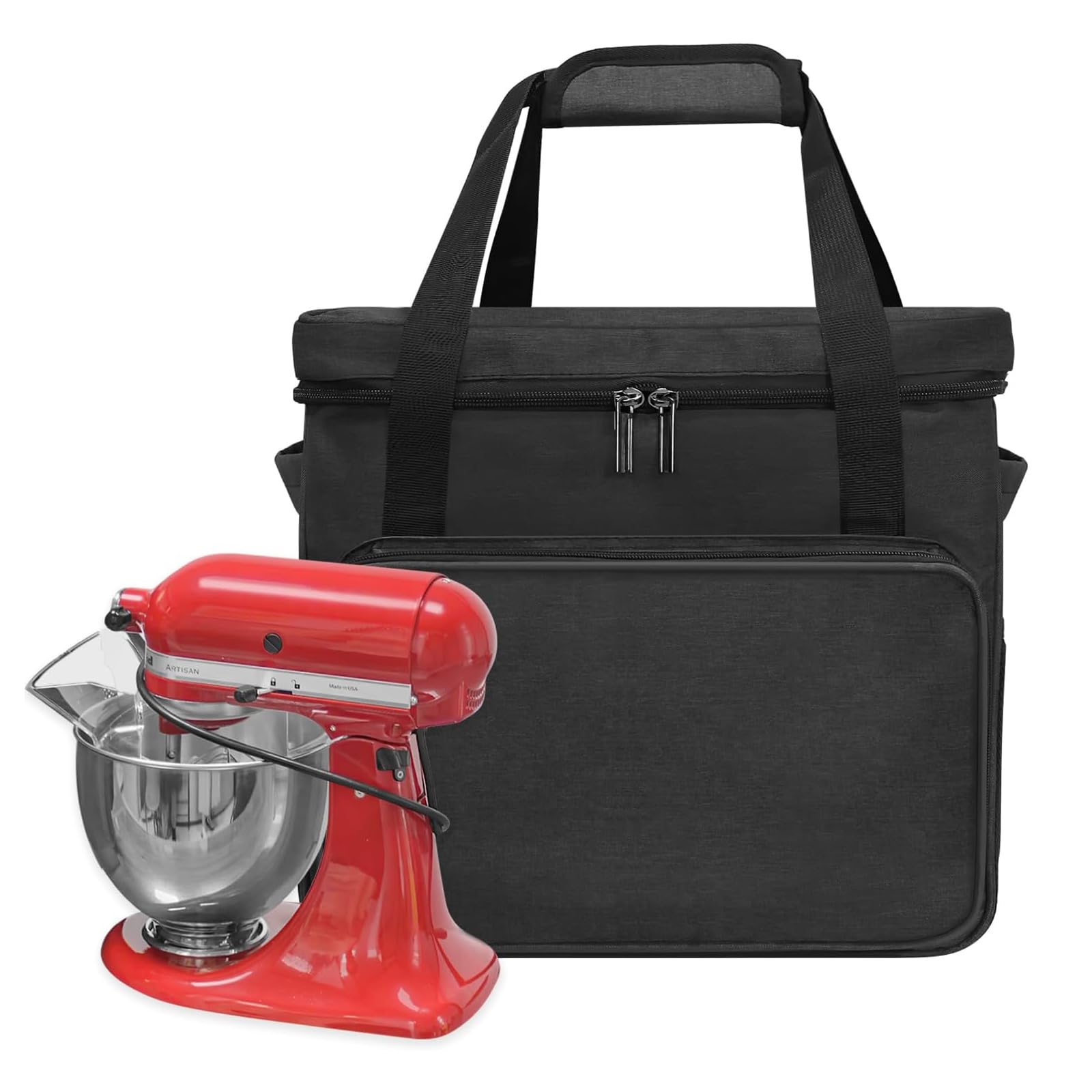 ORKELS Mixer Storage Bag Compatible with KitchenAid Mixers 4.5-5 Quart, Stand Mixer Storage Case with Zipper Pocket, Bag Only