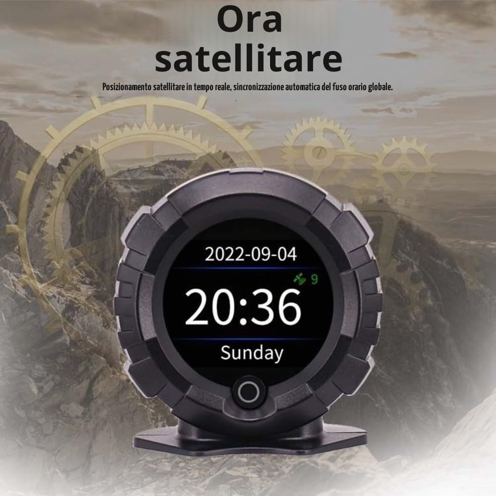 Inclinometro digitale GPS, multifunzione per bussola HUD per fuoristrada, misurazione precisa dell'angolo